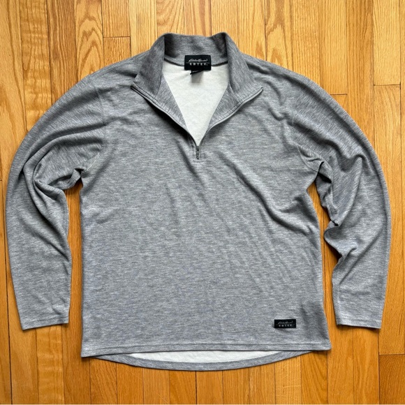 Eddie Bauer EBTEK Men’s 1/4 Zip Up Pullover Large Gray Canada USA - Picture 1 of 3